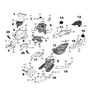 Plating Peugeot Speedfight 3 AC Red