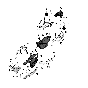 Plating Peugeot Speedfight 4 4-stroke Black