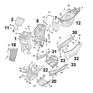 Beplating Peugeot Tweet 125 E3 2010-2013 CHESTNUT (J7)