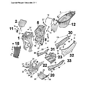 Plating Peugeot Tweet Evo antartica white (K7)