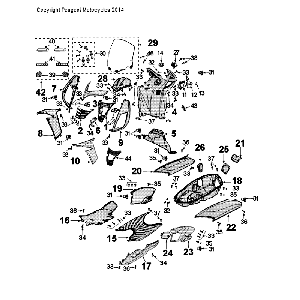 Plating from VGAJ2ABAA80080175 Peugeot Citystar 50 Black