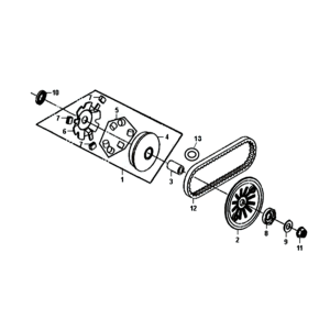 Movable Flange V String Sym Fiddle II euro4 (WH-006) White