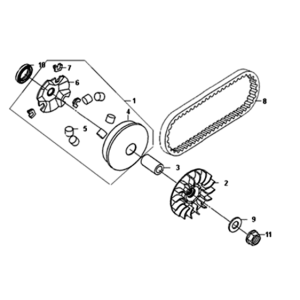 Movable flange/v belt Sym Symphony ST 200I