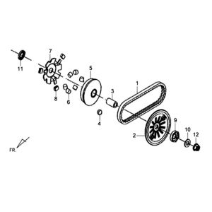 Movable flange/v string Sym XPRO 50 E4