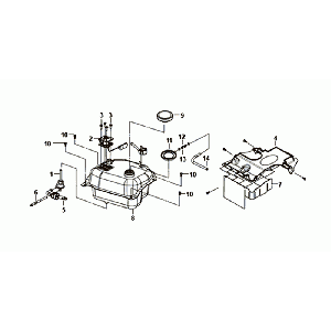 Fuel tank - Fuel Float Sym Fiddle III Euro4