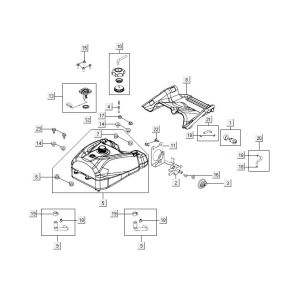 Fuel tank Kymco MXU 500