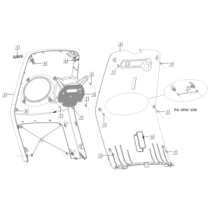 Legshield - front cover Niu M+ sports blue