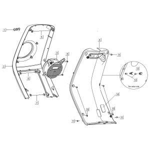 Front cover - legshield Niu M1 matt black