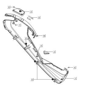 Side cover left Niu M1 matt black
