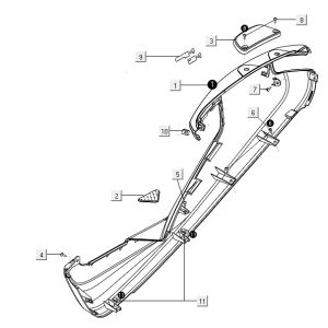 Side cover right Niu M1 matt black