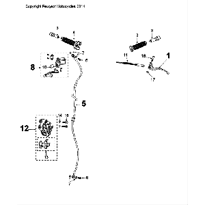 Remklauw - Remleiding - Handvatten - Remcilinder Peugeot Django Euro 4