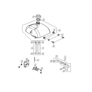 Fuel tank Kymco Maxxer 90 Black
