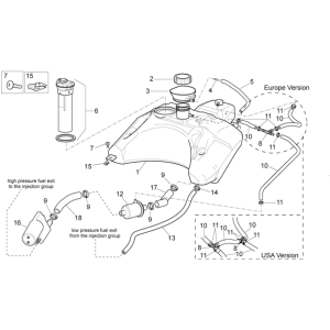 Fuel tank Aprilia SR 50 H2O ie+carb 2004-2009