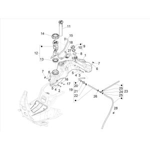 Vespa GTS 300 HPE 4T 4V IE ABS E4 2019 (EMEA) fuel tank