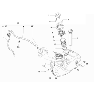 Fuel tank Piaggio Beverly 350 E3 Sport Touring 2013-2014