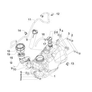Fuel tank Piaggio MP3 300LT Sport 2009-2014