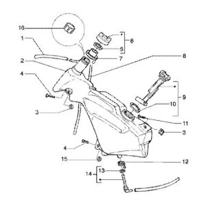 Fuel tank Gilera Runner 180cc FXR 2-stroke