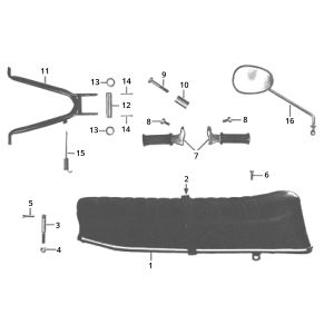 Buddy mid stand foot rest Zundapp GTS 50 517-39L0