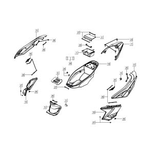 Buddybak Kymco Agility 16'+ 4t matte metalic blue