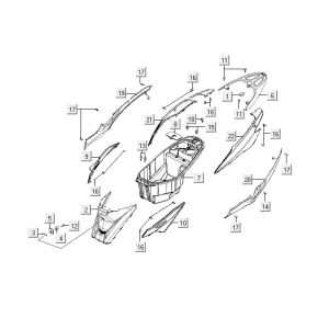 Helmet compartmentKymco VP50 4t ac black