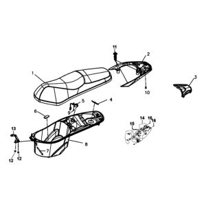 Buddyseat Rear Carrier Sym Symphony ST (WH-006) white