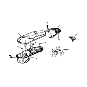 Buddy seat/ helmet box/carrier Sym Symphony ST 200I