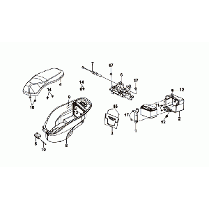 Buddyseat Helmet Tray SYM Mio 50I