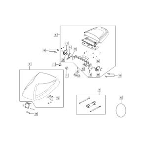 Buddyseat Kymco Agility Fat 12' 4-stroke blue