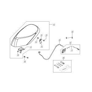 buddyseat Kymco Sento 4-stroke Black Gloss