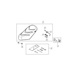 buddy seat Kymco Super9 ac om 2-stroke Race Black Yellow