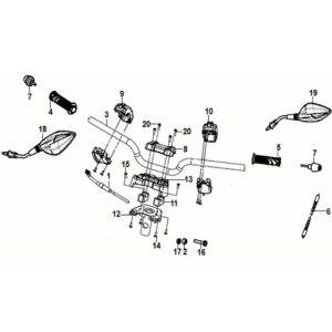Cable - switch - handle lever Sym Jet 14 125I LC E5 2021-2024