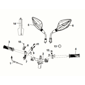 Cable - switch - handle supply Sym Symphony ST 50 E5