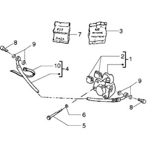Brake brake caliper Piaggio Liberty 2-stroke up to 2005