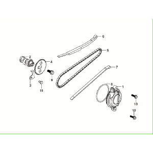 Camshaft - Timing chain Sym Fiddle ll Euro 5