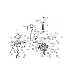 carburetor-choke Kymco Sento 4-stroke blue