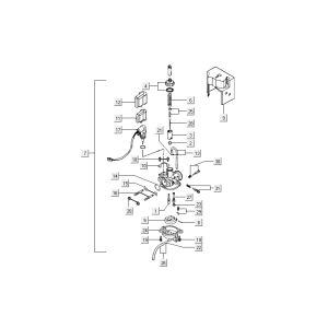 Carburetor - Choke Kymco Super9 ac o.m Race Black Yellow
