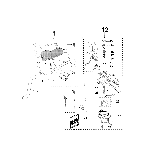 Carburetor - Air Filter Iek Peugeot Citystar 50 Brown
