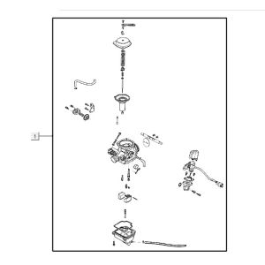 carburetor AGILITY 16+ 4T 125 Matt Metallic Silver