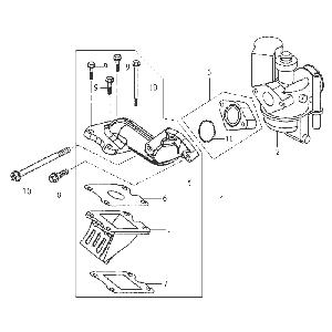 Carburetor Sym DD50 blue