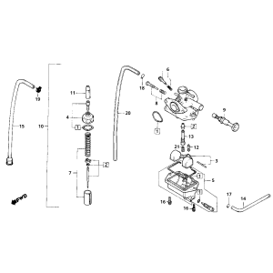 Honda MB/MT/MTX 50 carburetor