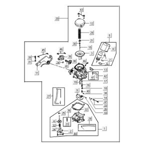 Carburetor Kymco Agility 10' 4-stroke blue
