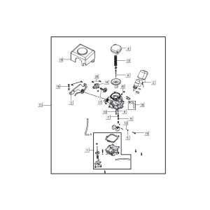 Carburetor Kymco Agility 16'+ 4t matt metalic blue