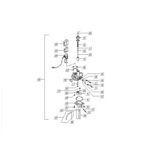 Carburetor Kymco DJ 2-stroke Silver