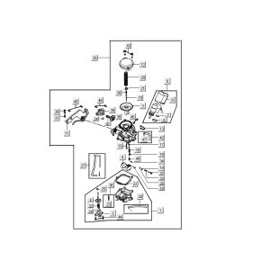 Carburetor Kymco Super 8 Street 4-stroke blue