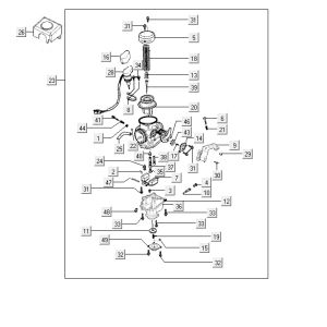 Carburetor Kymco Vitality 4t ac diamond-black