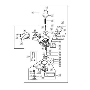 Carburetor Kymco VP50 4t ac brown metallic