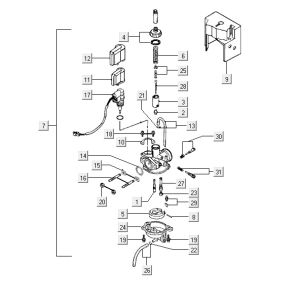 Carburetor Kymco Yup 2t ac blue