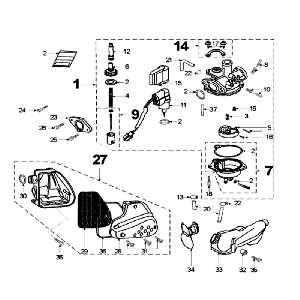 Carburetor Peugeot Speedfight 2 LC silver
