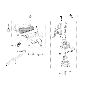 Carburetor Peugeot Speedfight 3 LC red