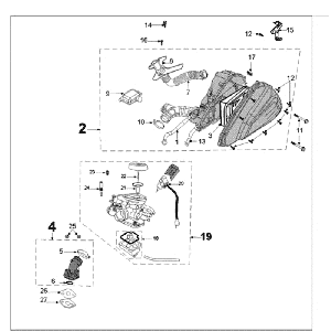 Carburetor Peugeot Tweet old beige